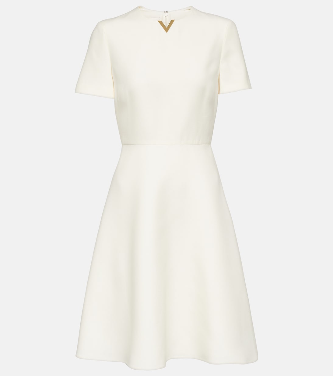 Мини-платье из шерсти и шелка Valentino, белый