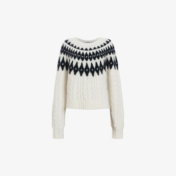 

Вязаный джемпер Larson Fairisle Allsaints, черный