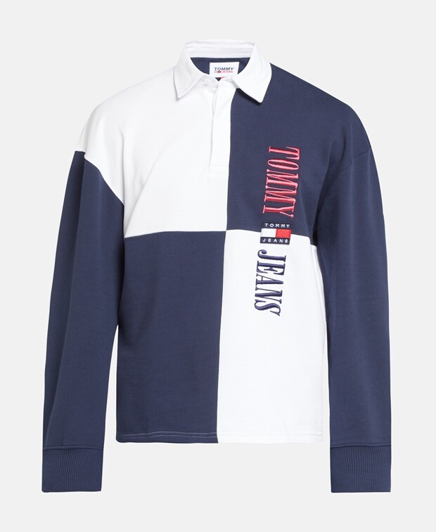 

Рубашка-поло с длинными рукавами Tommy Jeans, темно-синий