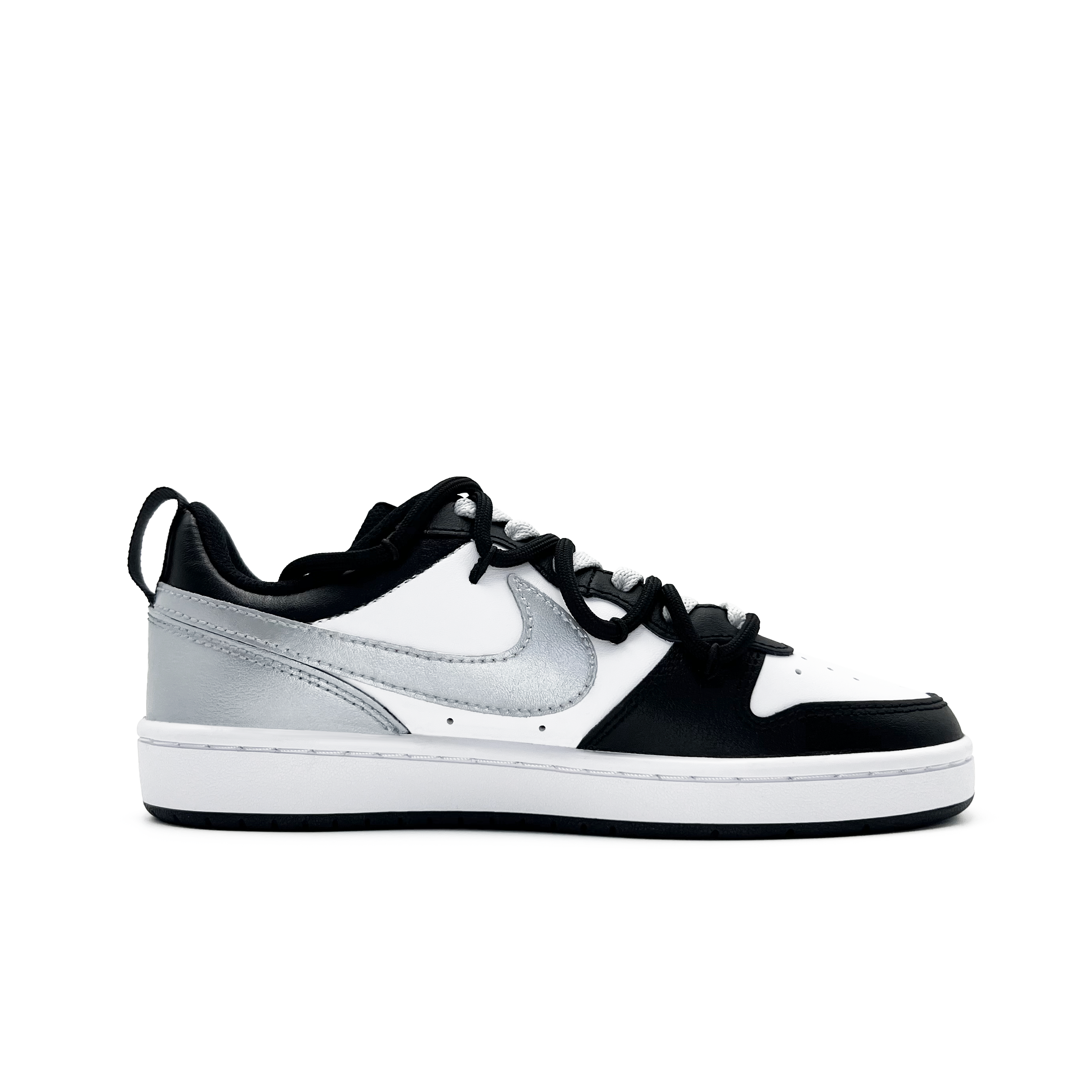 

Кроссовки Nike Court Borough Skateboarding Shoes Women's Low-top Silver/white/black, серебряный