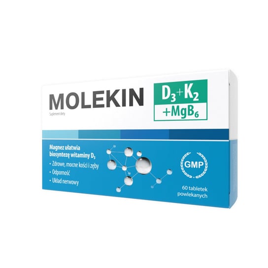 Natur Produkt, Молекин D3+K2+MgB6, 60 таблеток
