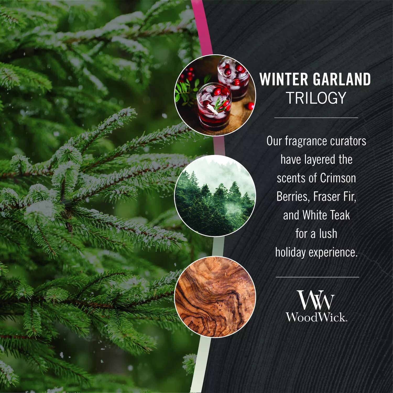 

Свеча WoodWick Winter Garland Trilogy, средний размер, песочные часы