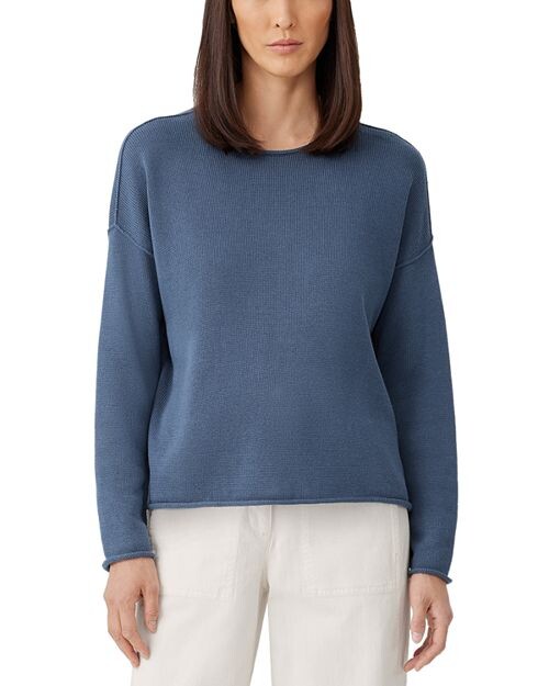 

Свободный свитер с круглым вырезом Eileen Fisher, цвет Blue