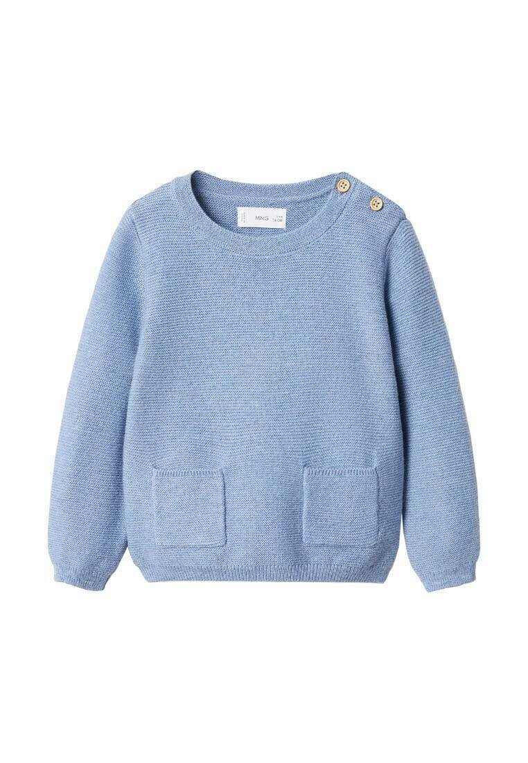 Вязаный свитер LINK Mango Kids, цвет blue