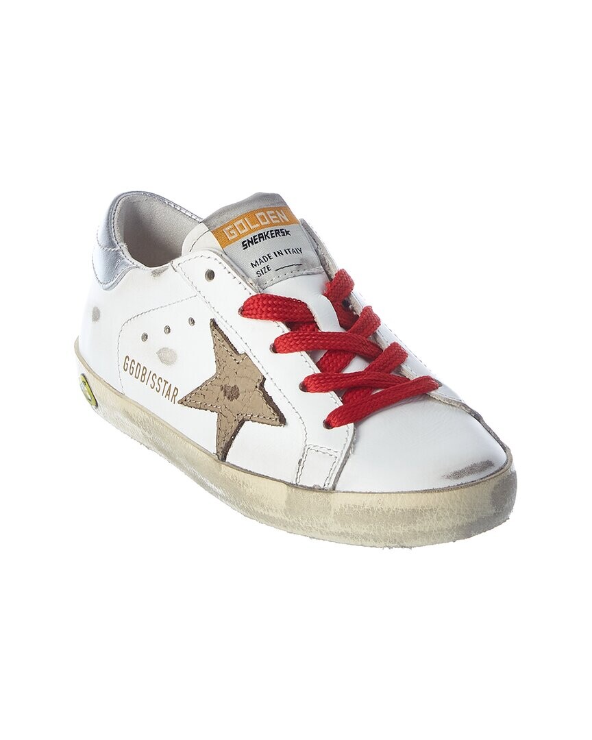 

Кожаные кроссовки Golden Goose Superstar, серебро