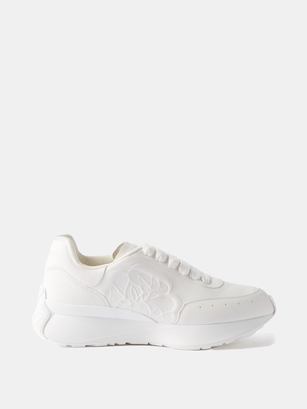 

Кожаные кроссовки sprint runner с тисненым логотипом Alexander McQueen, белый