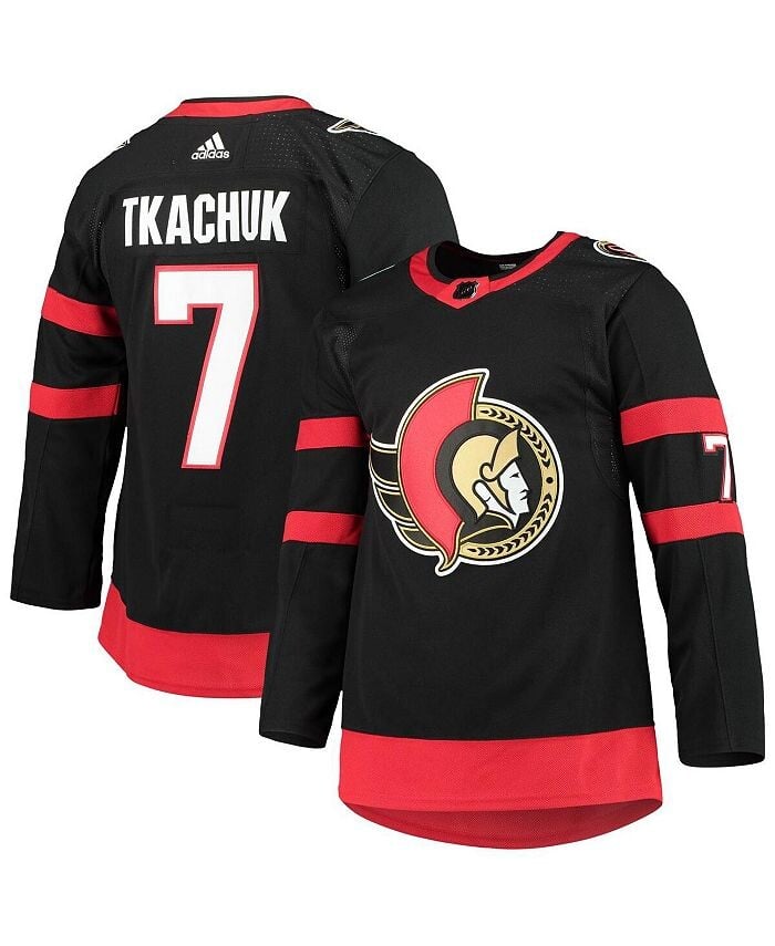 

Мужская черная футболка Brady Tkachuk Ottawa Senators Home Primegreen Authentic Pro Player adidas, черный