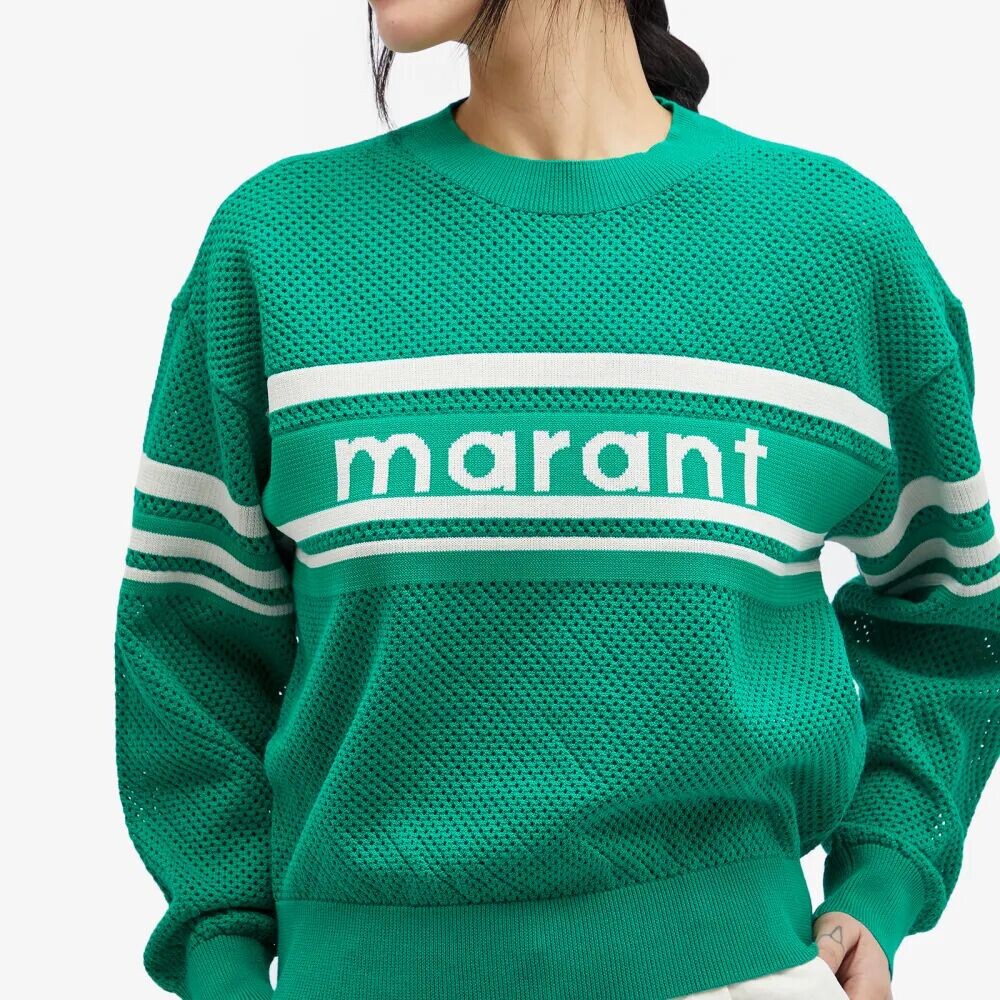 

Isabel Marant Étoile Трикотаж с логотипом Arwen, зеленый
