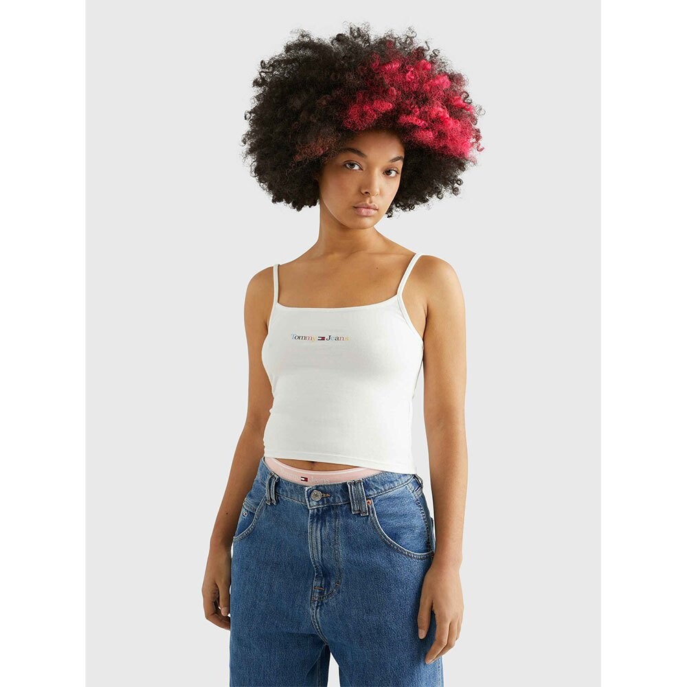 

Футболка Tommy Jeans Bby Color Linear Strap, белый