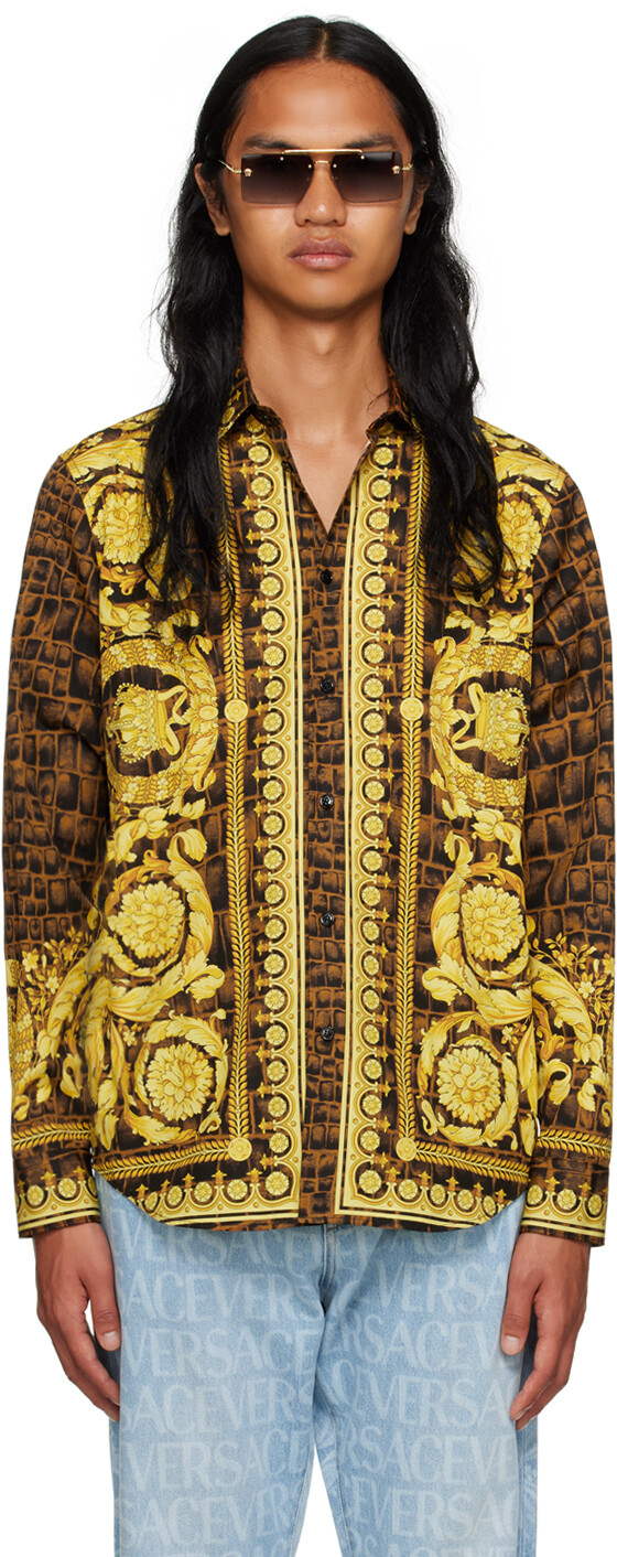 

Versace Желтая рубашка Baroccodile