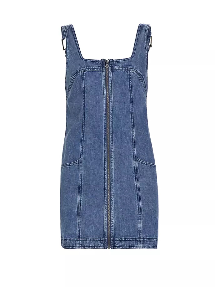 

Джинсовое мини-платье Western Wind Free People, цвет medium indigo wash