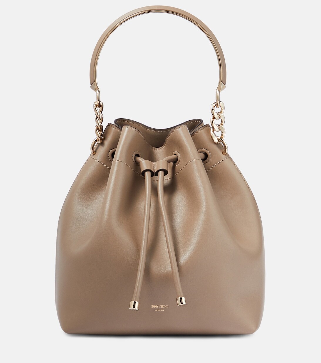 

Сумка-ведро Bon Bon из кожи Jimmy Choo, нейтральный