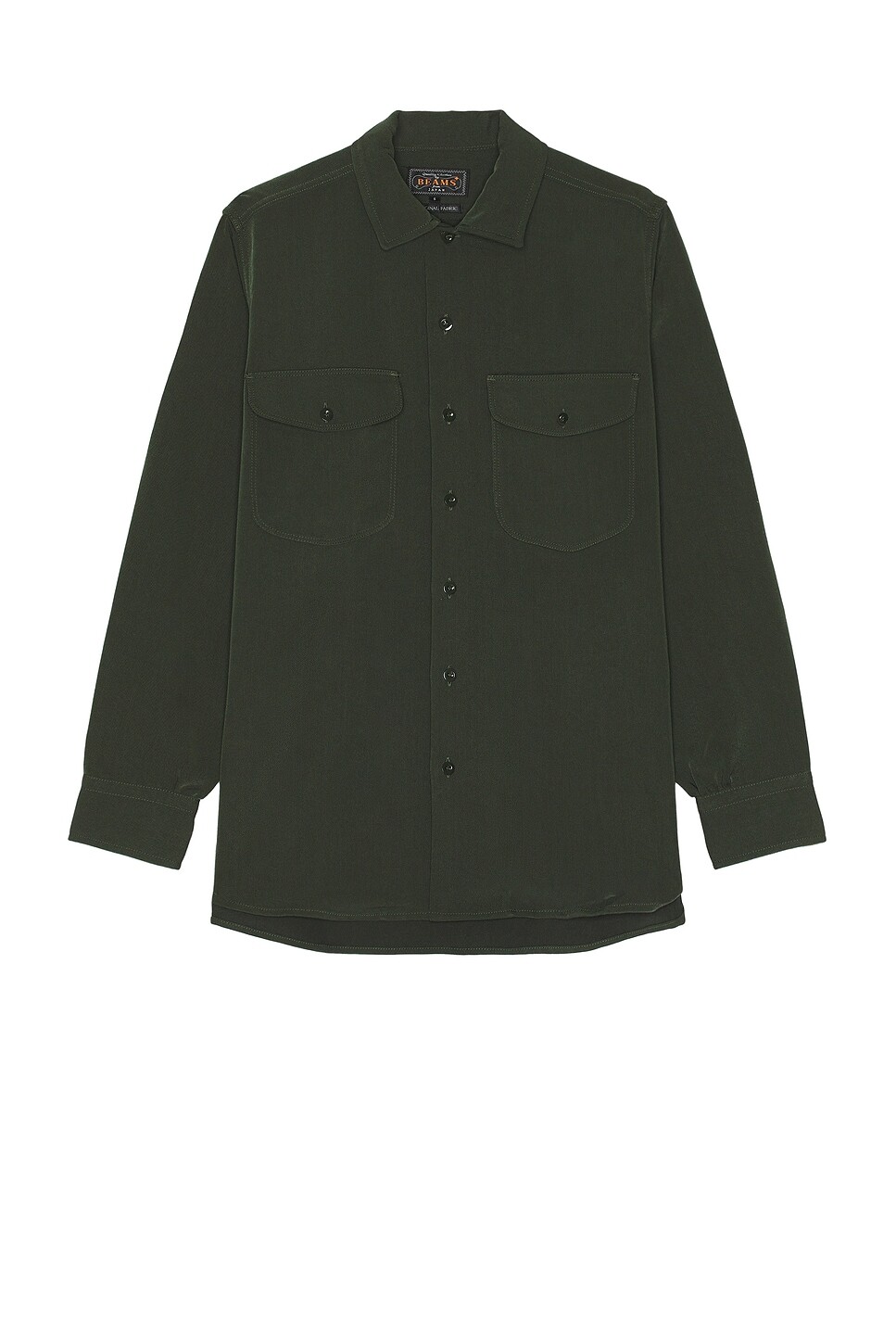 

Рубашка Work Classic Fit из твила Beams Plus, зеленый