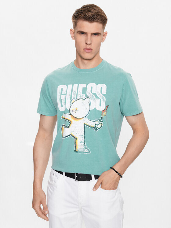 

Футболка стандартного кроя Guess, синий