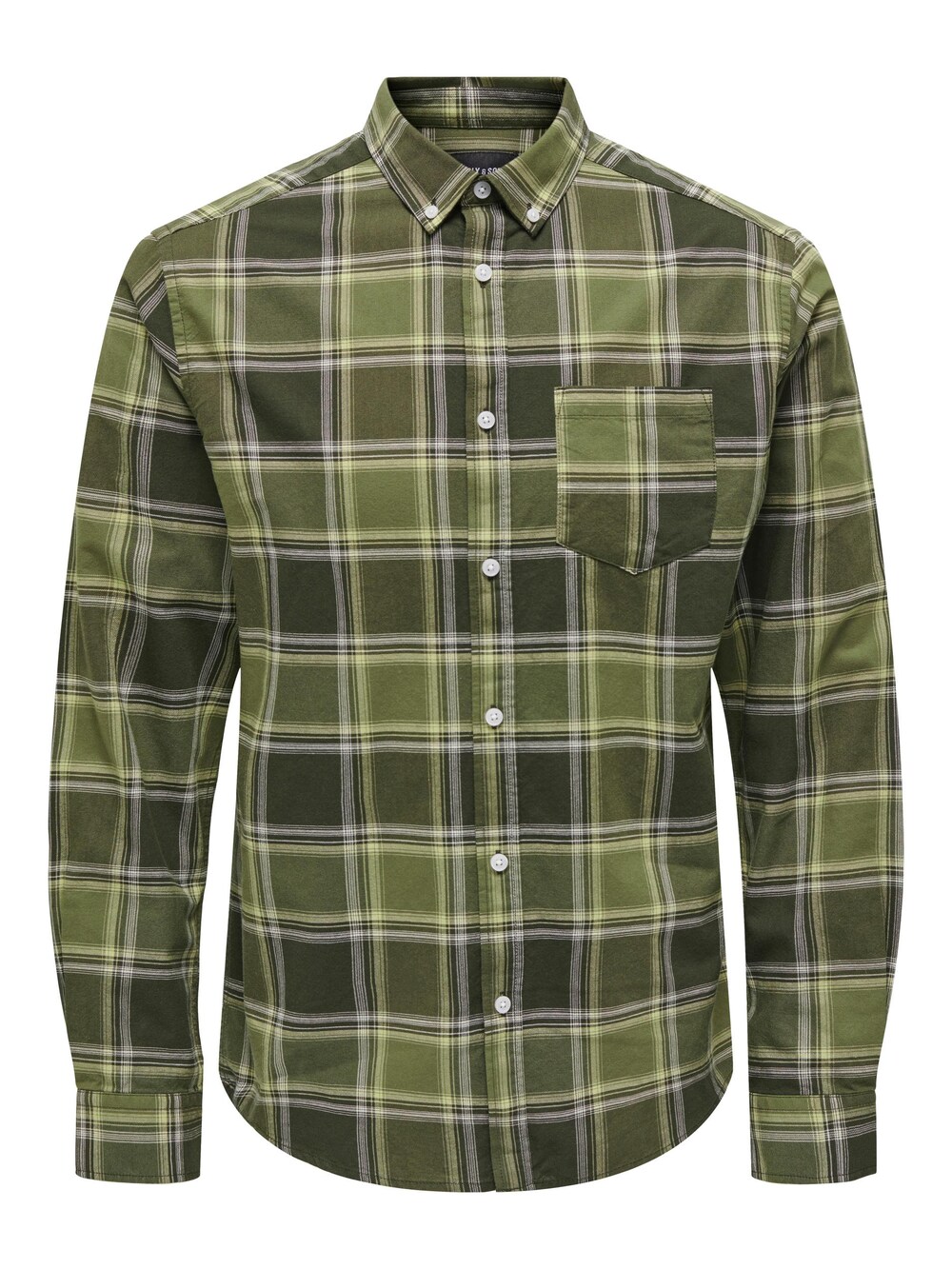 цена Рубашка на пуговицах стандартного кроя Only & Sons ALVARO, оливковый/темно-зеленый