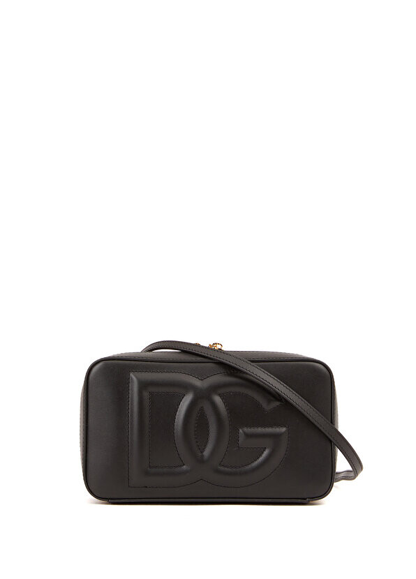 

Черная женская кожаная сумка с логотипом dg Dolce&Gabbana
