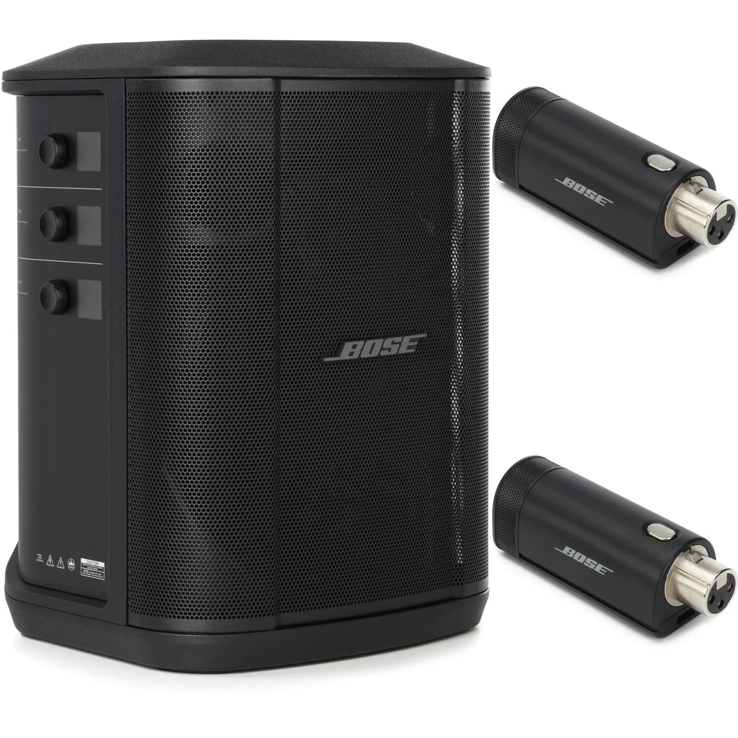 

Многопозиционная акустическая система Bose S1 Pro+ и пара беспроводных микрофонных/линейных передатчиков