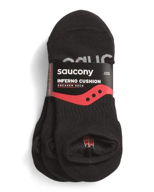 

3 пары носков-кроссовок Inferno Cushion Saucony, черный