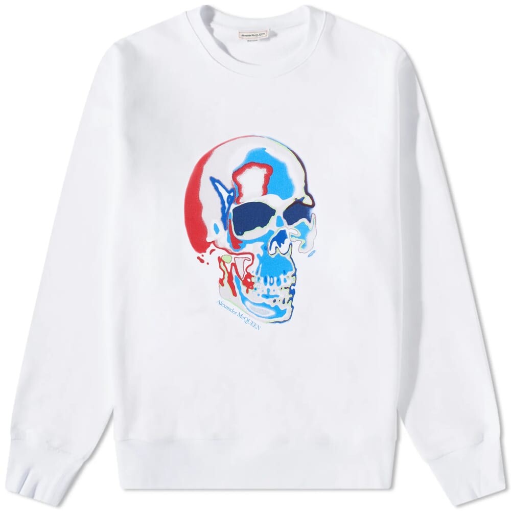 

Свитшот с черепом Alexander McQueen Solarized, белый