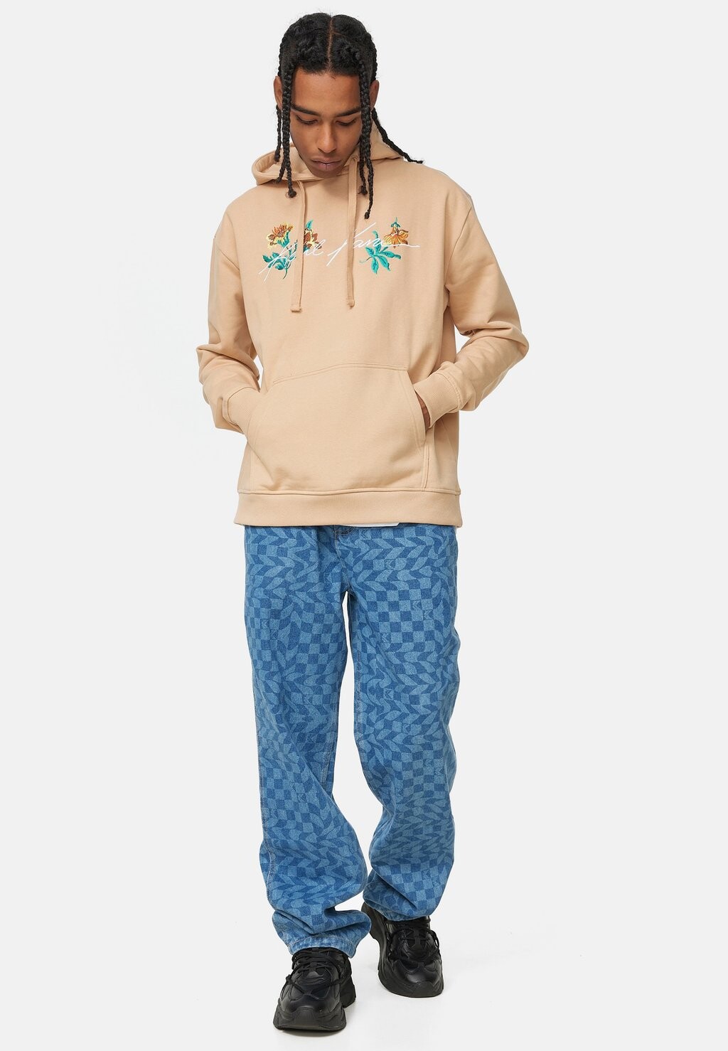 

Толстовка AUTOGRAPH FLOWER HOODIE Karl Kani, песочный
