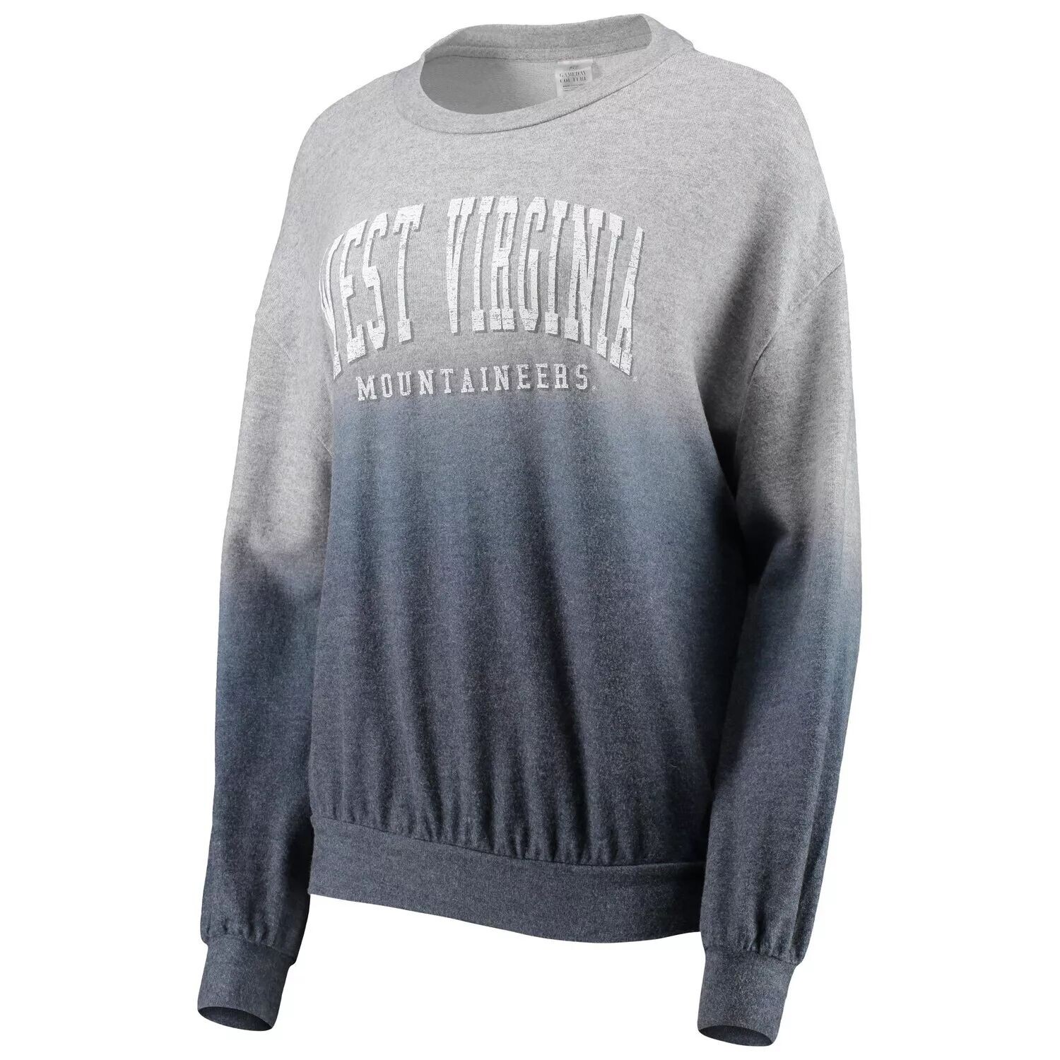 

Женский пуловер Gameday Couture темно-синего/серого цвета West Virginia Mountaineers с медленным выцветанием Hacci и омбре, толстовка, Синий