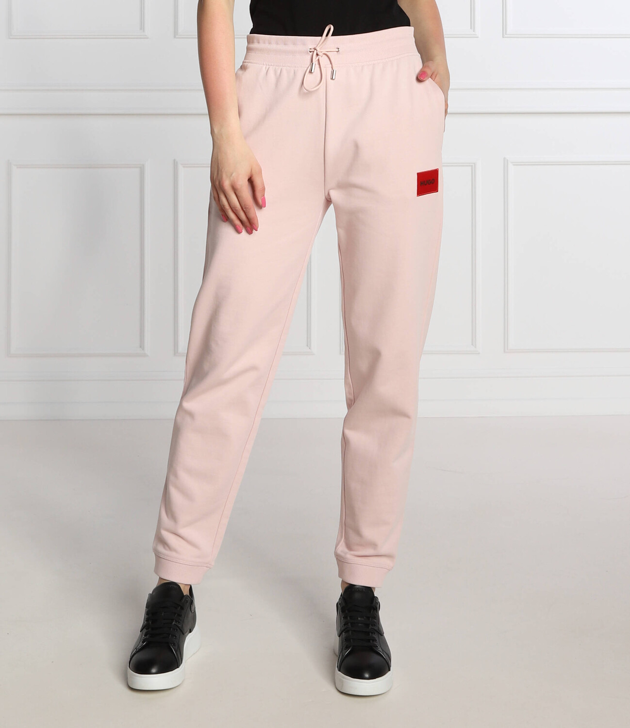 

Спортивные брюки HUGO dachib regular fit mid rise, пудрово-розовый