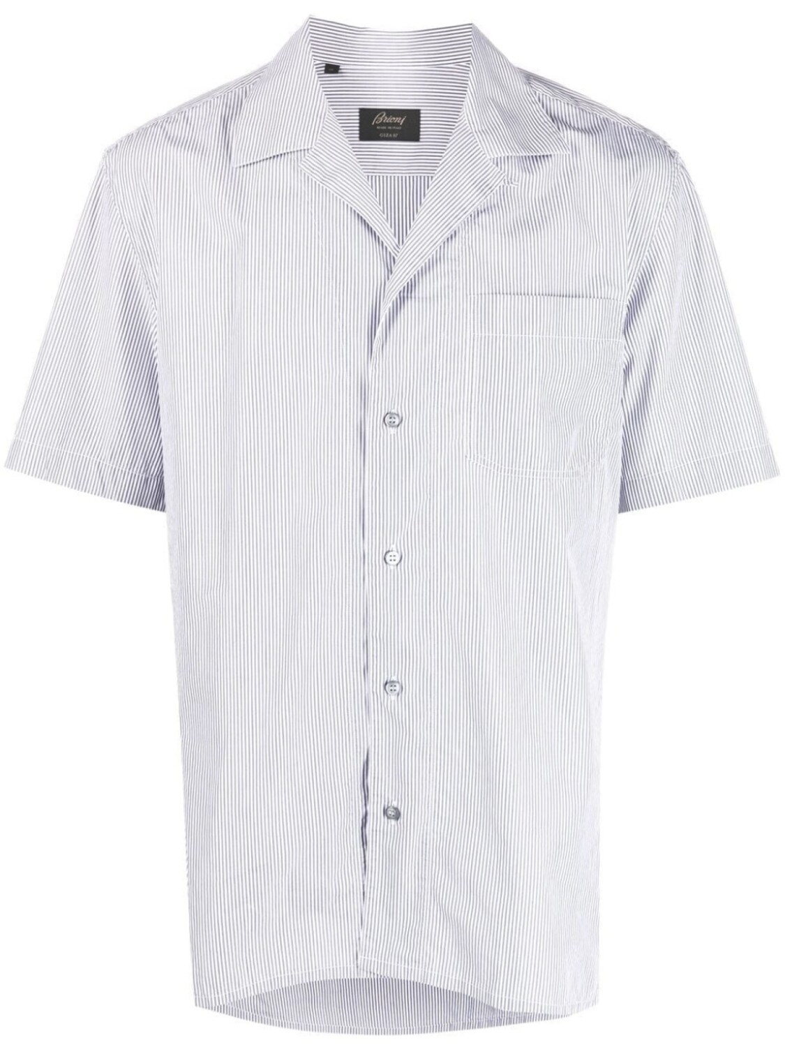 

Brioni рубашка Cuban с короткими рукавами, серый