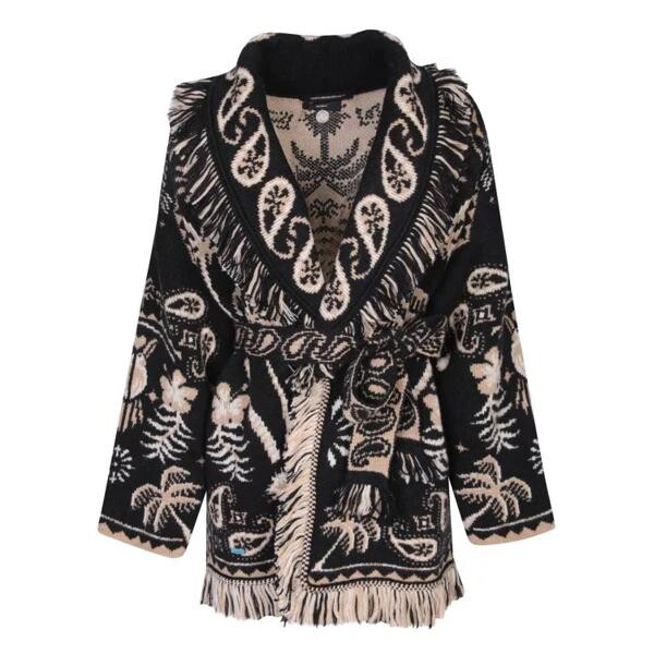 

Кардиган cotton and wool cardigan Alanui, черный
