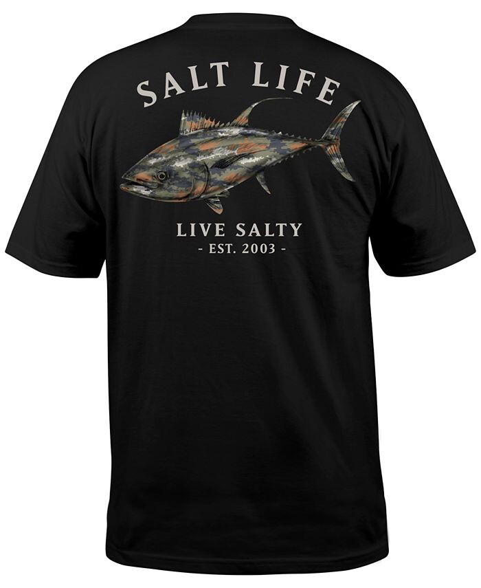 

Мужская футболка с карманом и короткими рукавами Tuna Journey Salt Life, черный