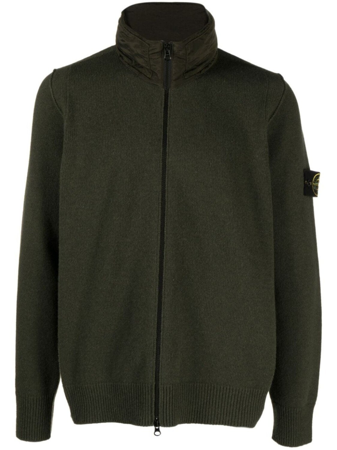 

Stone Island кардиган из смесовой шерсти с логотипом Compass, зеленый