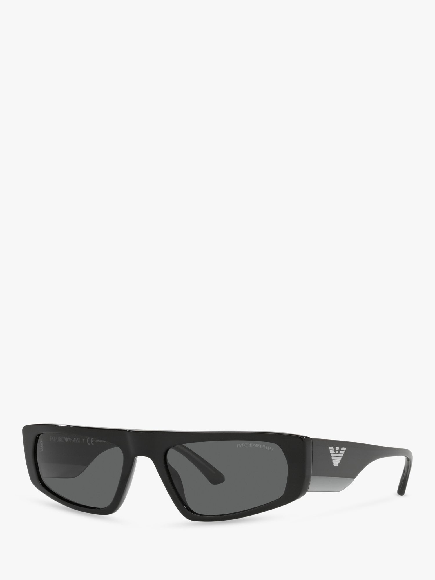 EA4168 Мужские солнцезащитные очки-подушки Emporio Armani, черный/серый