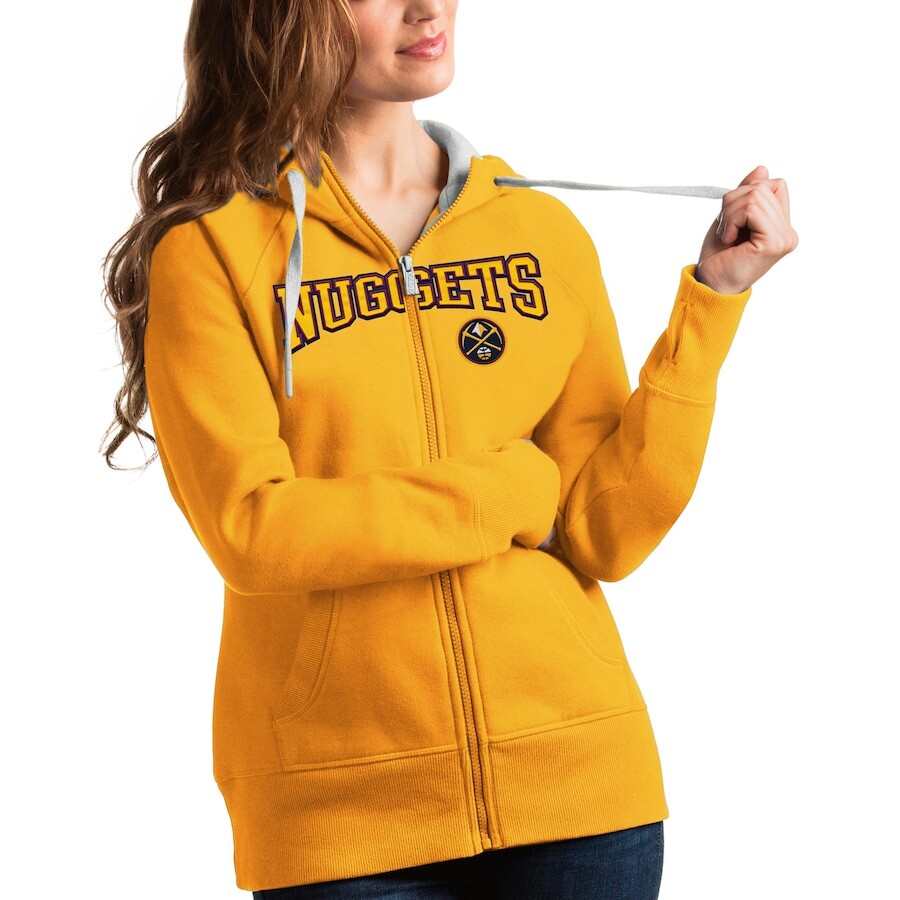 

Толстовка на молнии Antigua Denver Nuggets, золотой