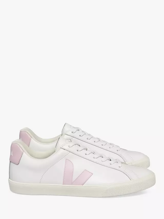 

Кроссовки VEJA Leather, цвет white/petal