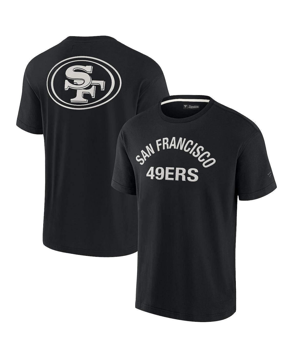 

Черная мужская и женская супермягкая футболка San Francisco 49ers с коротким рукавом Fanatics Signature
