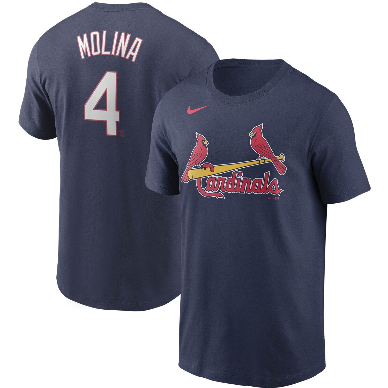 

Мужская темно-синяя футболка с именем и номером Nike Yadier Molina St. Louis Cardinals, Синий