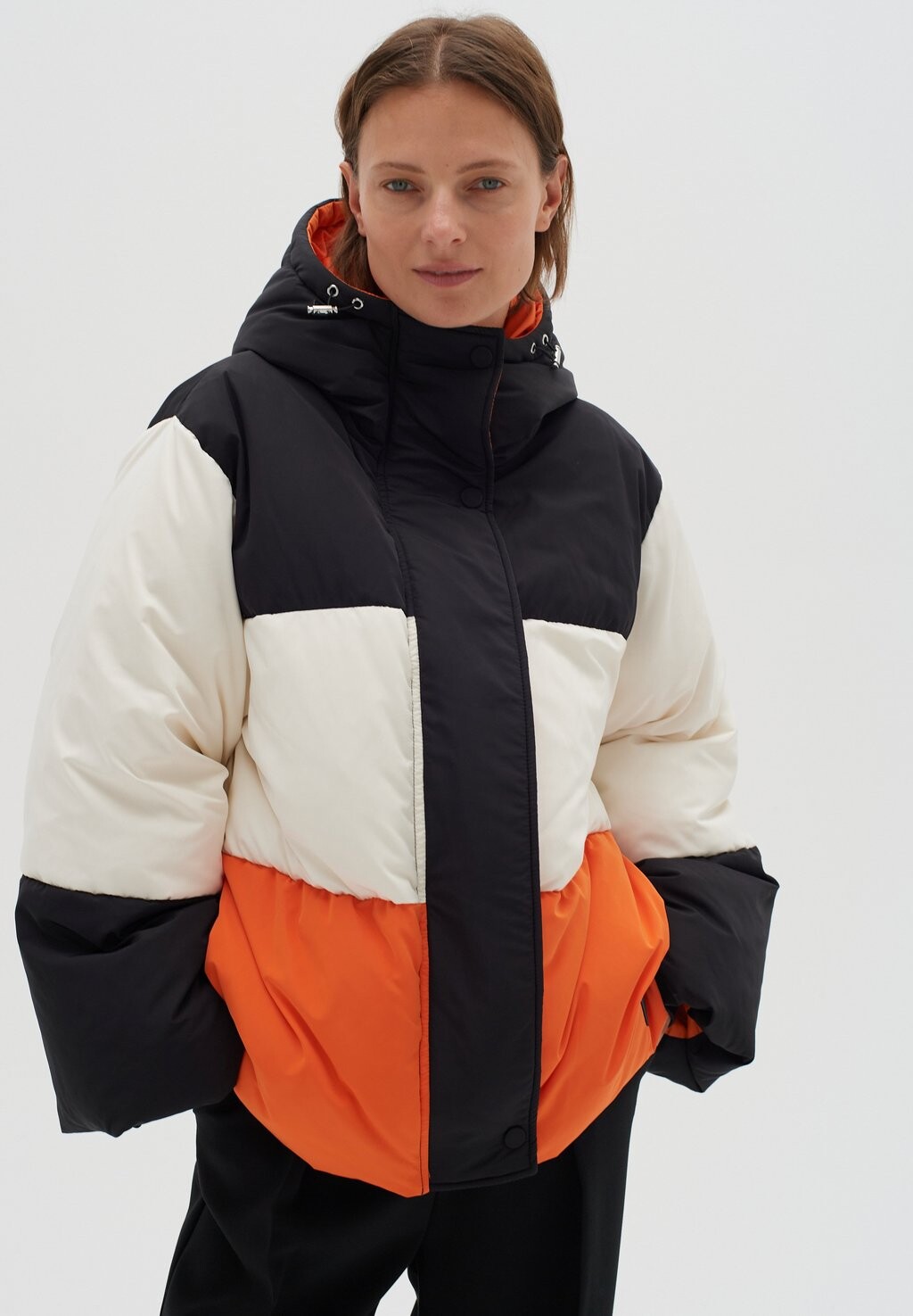 

Зимняя куртка InWear PHYLLYSIW PUFFER, цвет black white orange