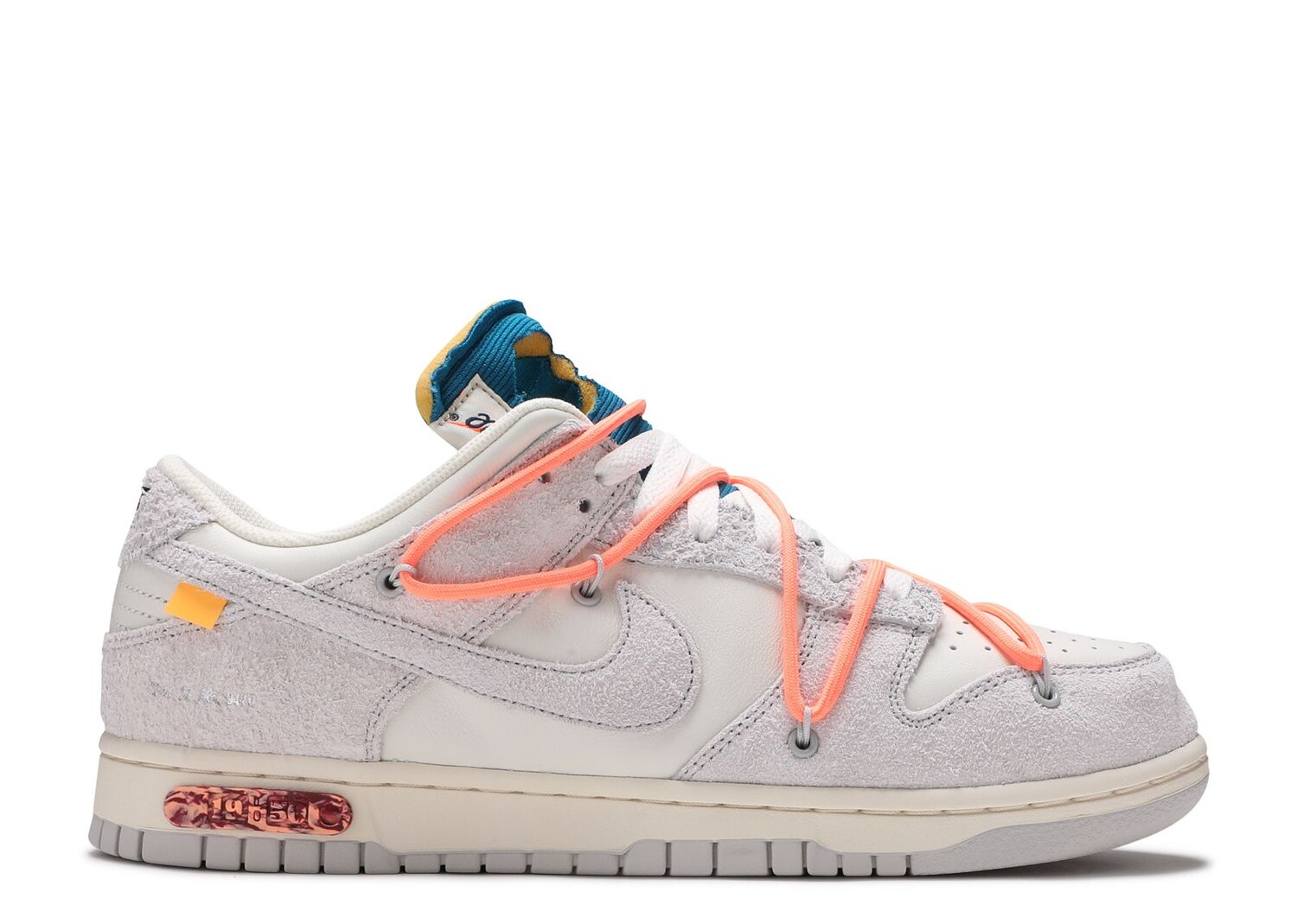 

Кроссовки Nike Off-White X Dunk Low 'Lot 19 Of 50', белый