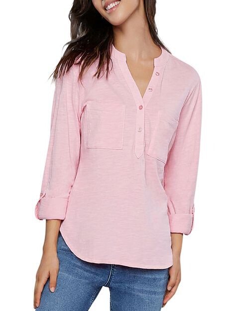 

Рубашка Sun Henley Billy T, цвет Pink