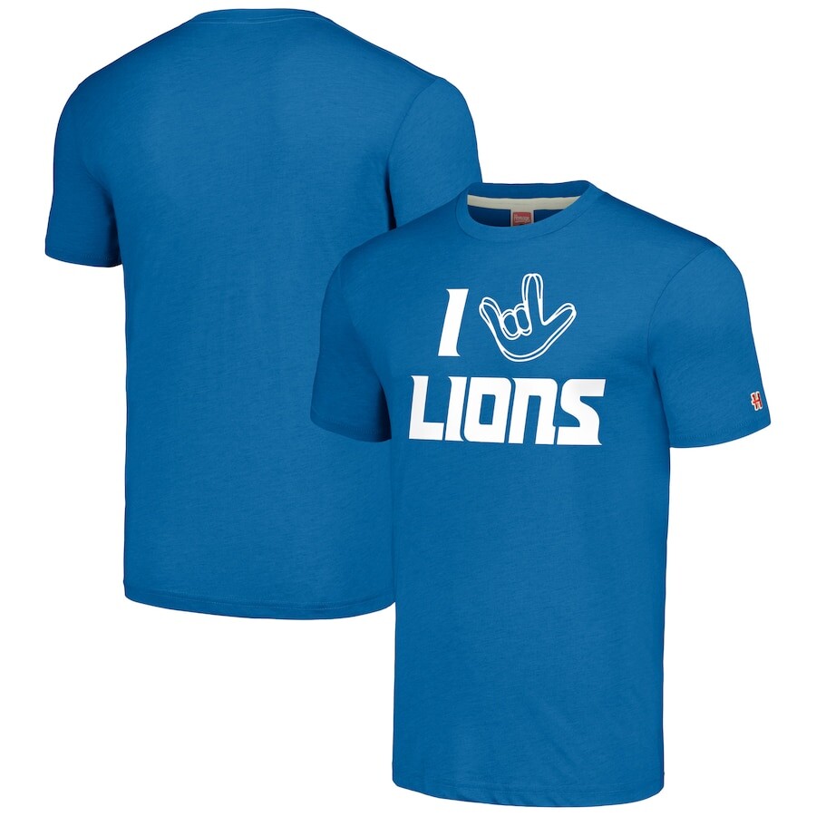 

Футболка с коротким рукавом Homage Detroit Lions, синий