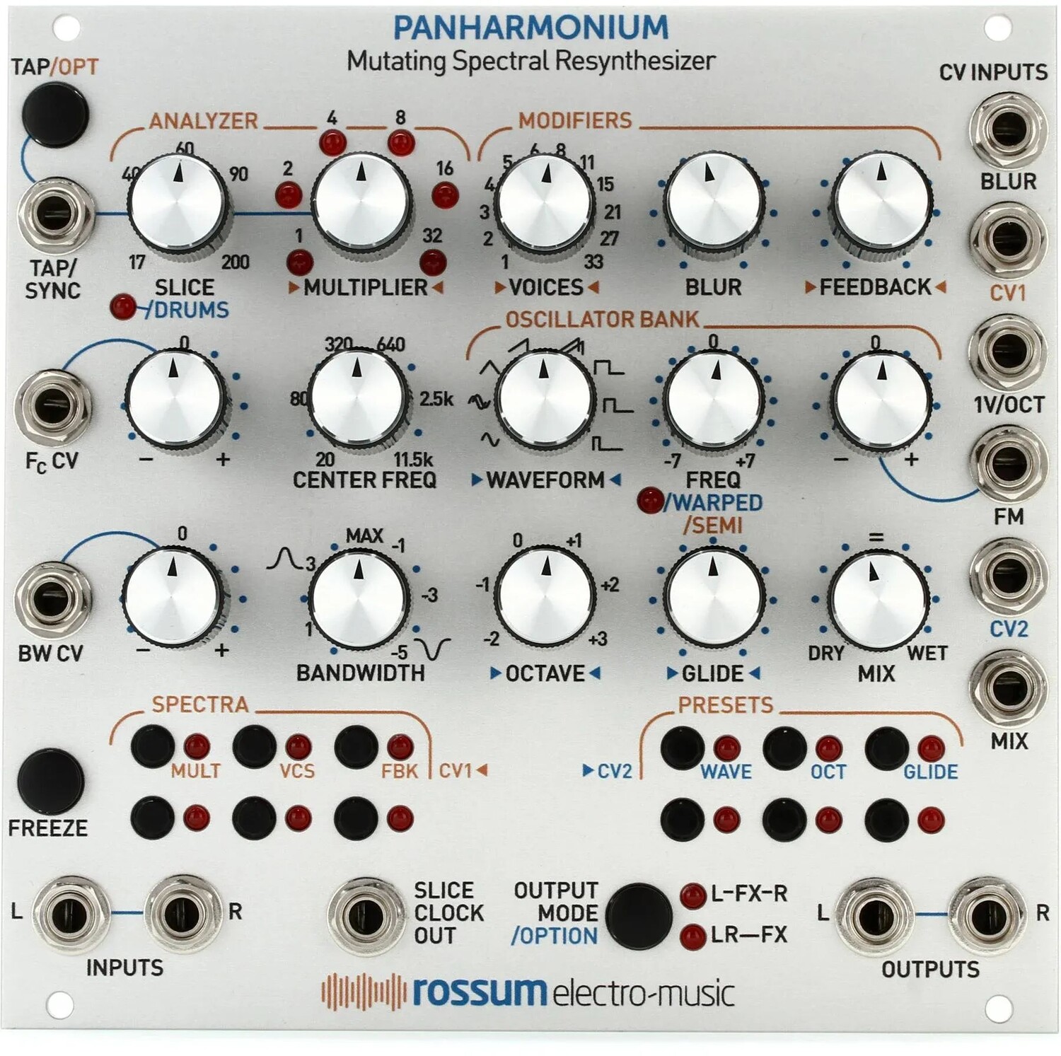 

Rossum Electro-Music Panharmonium Eurorack Мутирующий спектральный ресинтезатор