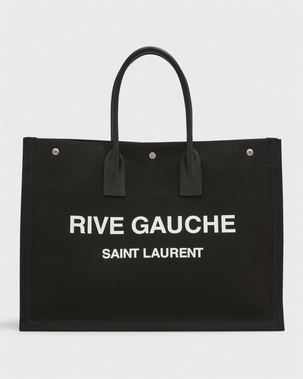 

Холщовая сумка-тоут Rive Gauche Saint Laurent, цвет Black/White