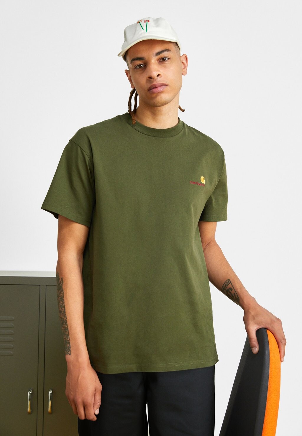 

Базовая футболка American Script Carhartt WIP, цвет plant