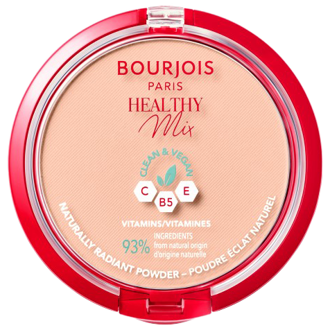Веганская матирующая пудра для лица 03 розово-бежевый Bourjois Healthy Mix, 10 гр