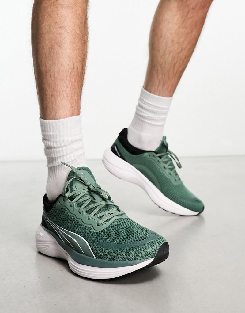 

PUMA – Scrend ​​– Бело-зеленые спортивные кроссовки