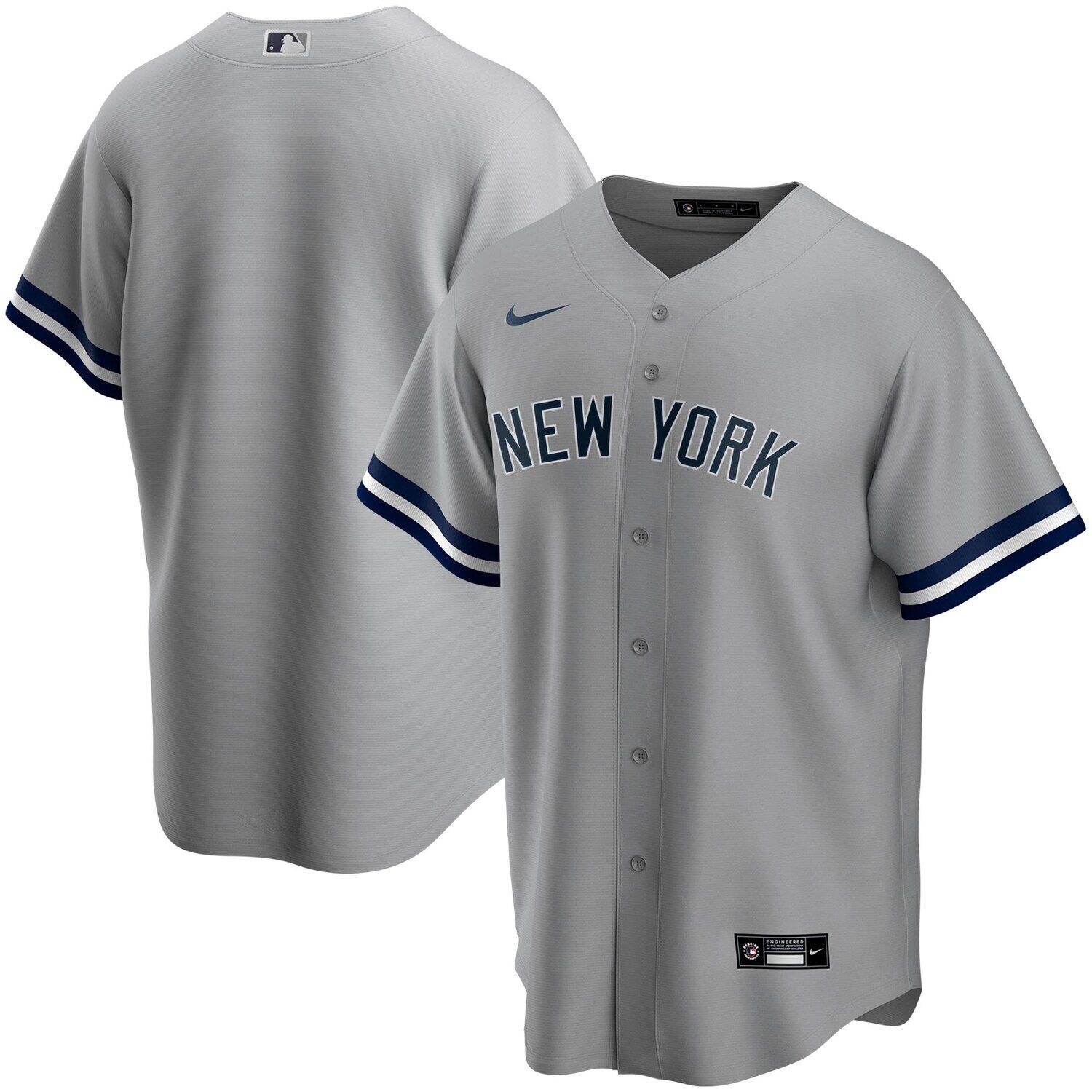 

Мужская серая футболка команды New York Yankees Road Replica Team Nike, Серый