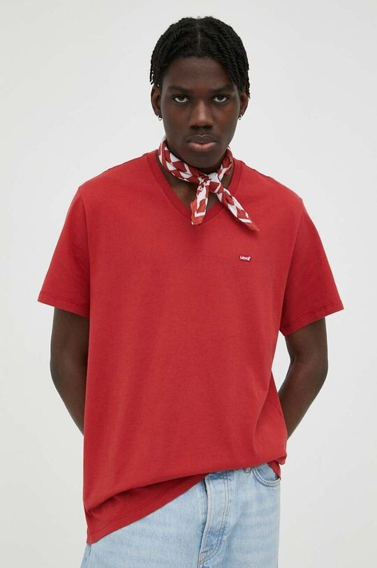 

Хлопковая футболка Levi's, красный