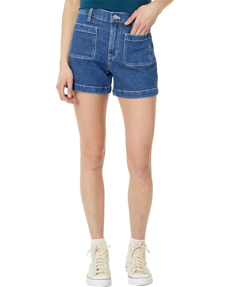 

Шорты Madewell The High-Rise Sailor Short in Woodston Wash, синий