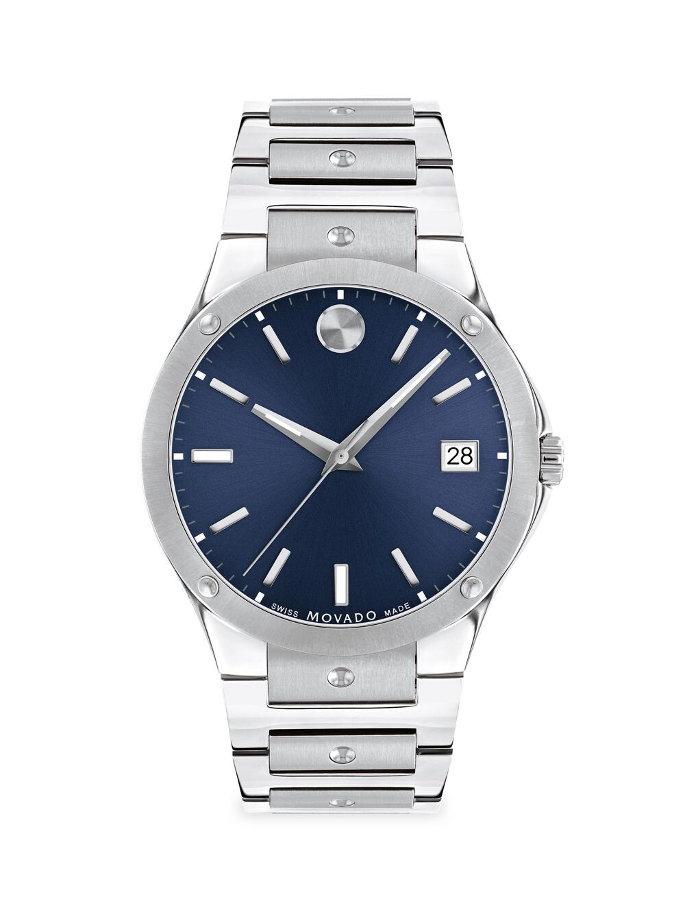 

Часы с браслетом из нержавеющей стали SE Movado, синий