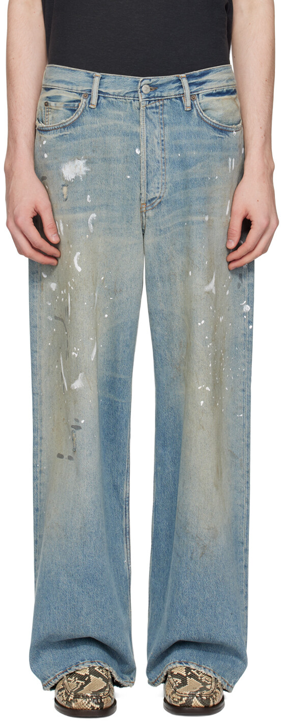 

Синие супермешковатые джинсы Acne Studios