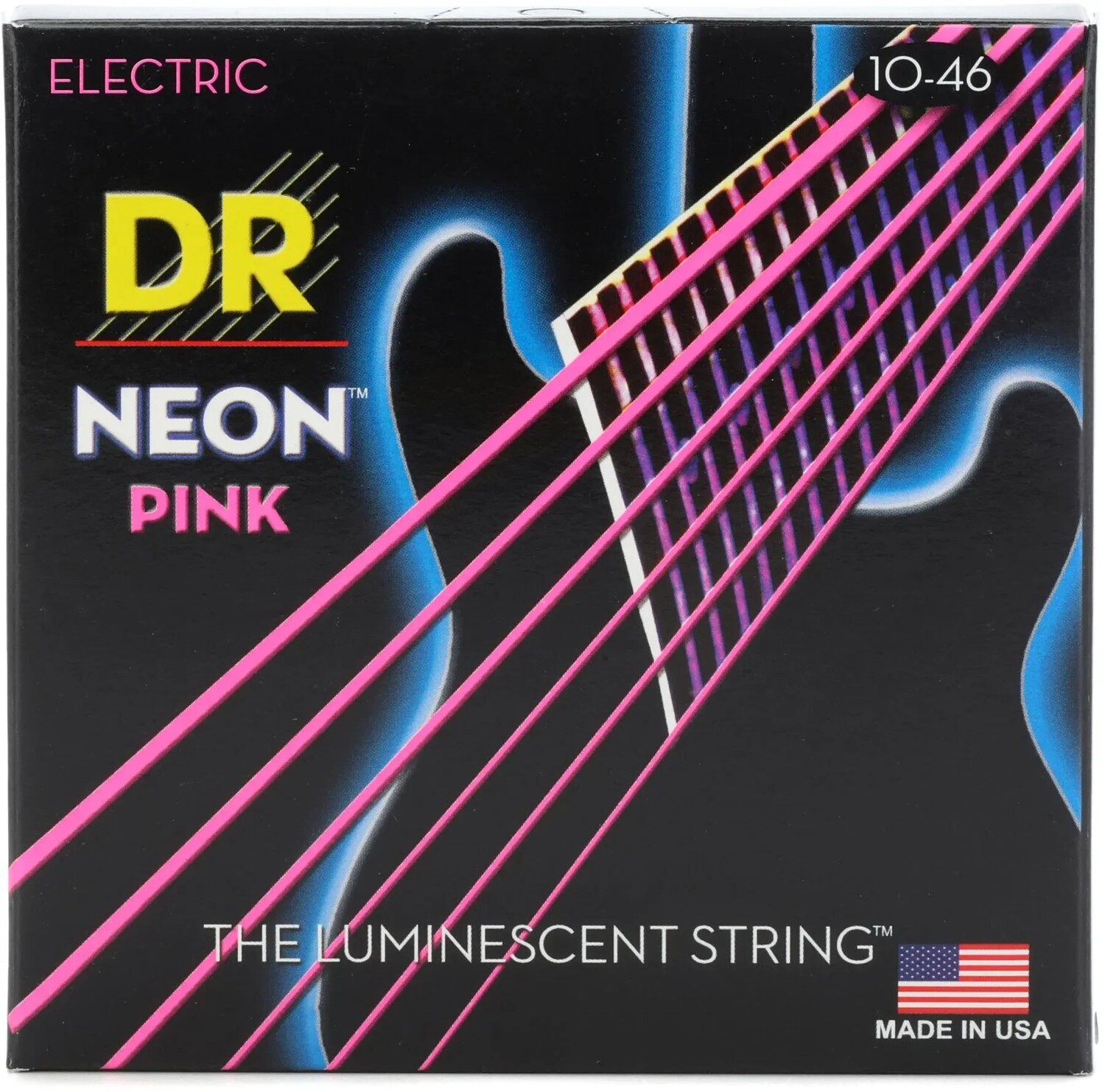 

Струны для электрогитары DR Strings NPE-10 Hi-Def Neon Pink K3 с покрытием — .010-.046, средний размер